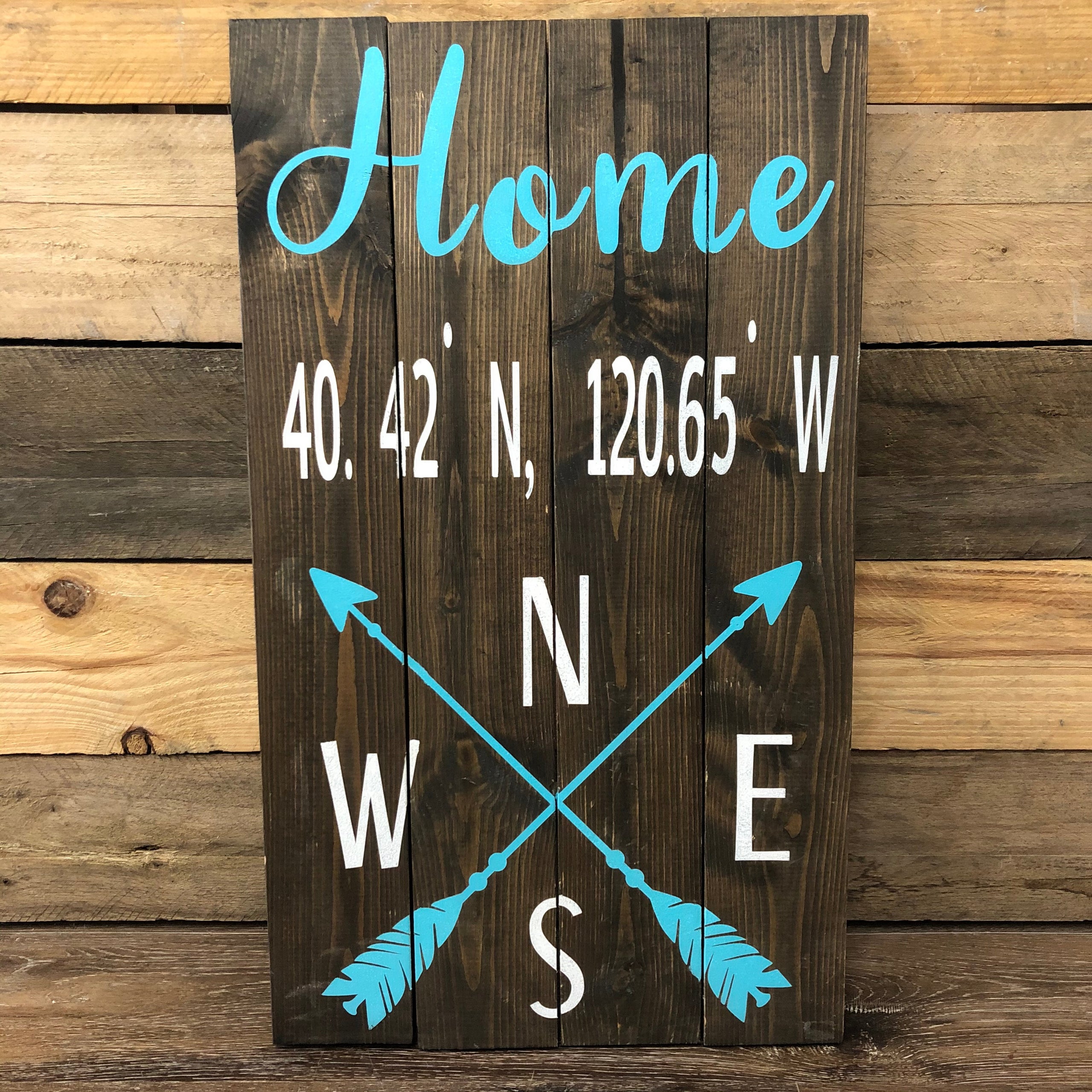 Susanville Coordinates Wood Sign Bottle & Brush Art Bar